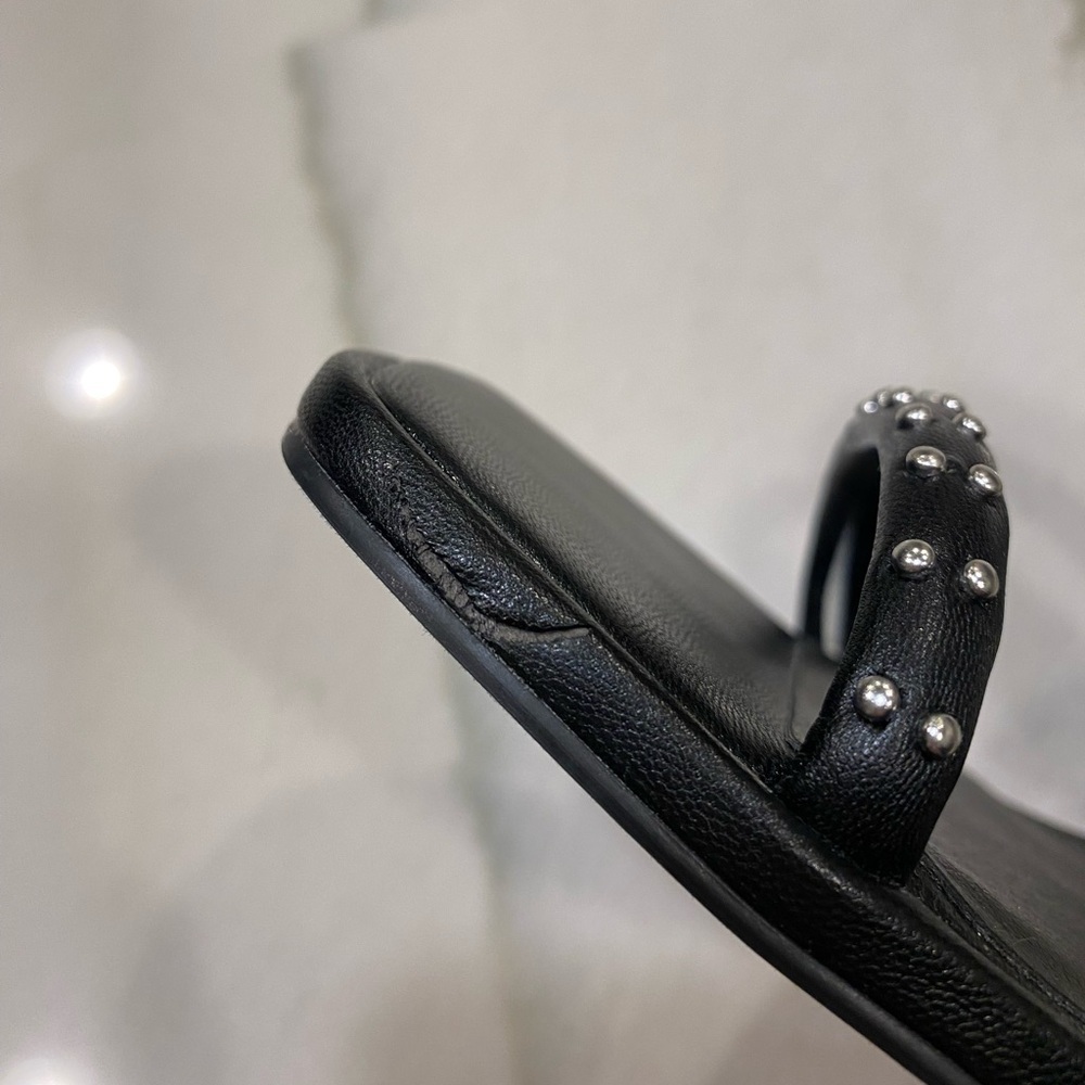 Dolce Vita Sandals Size 8.5 Studded Faux Leather - Picture 13 of 15